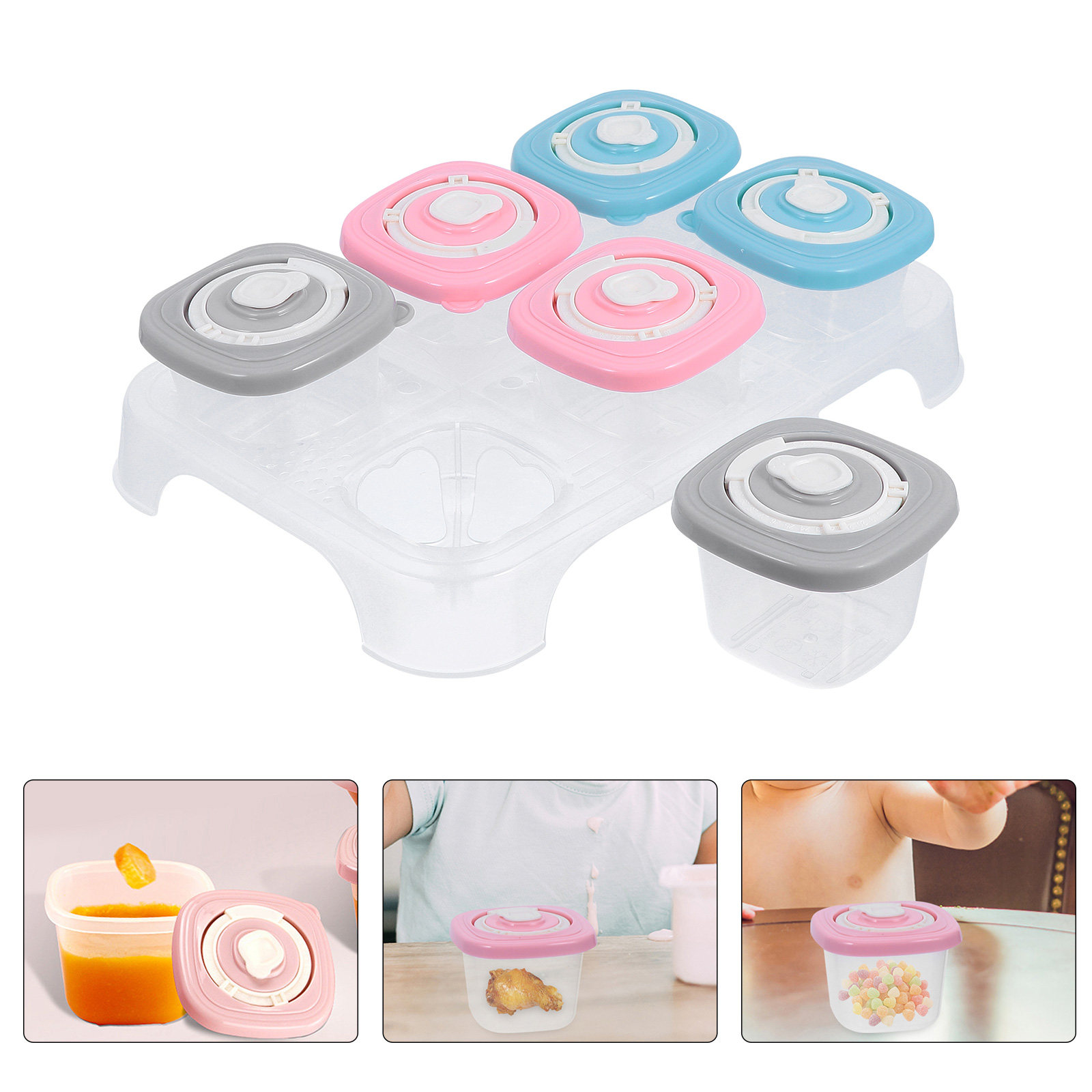Baby Food Tray - 1 세트 이유식 보관 상자 블록