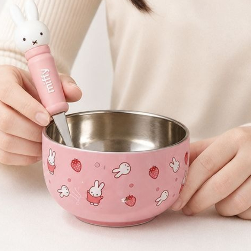 Baby Food Japan - 만화 카와이 미피 스테인레스 스틸 이유식