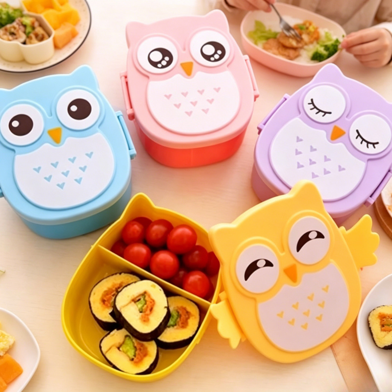 Baby Food Container - 어린이 및 학생용 휴대용 플라스틱 도시락,