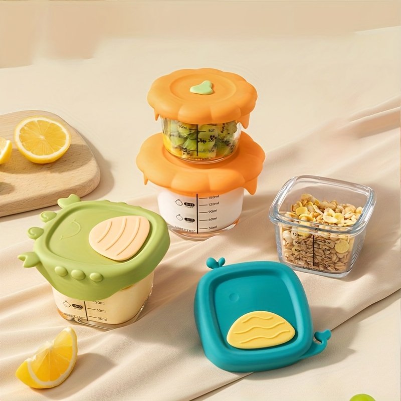 Baby Food Glass Jar - 120/180ml 유리 아기 음식 용기, 눈금