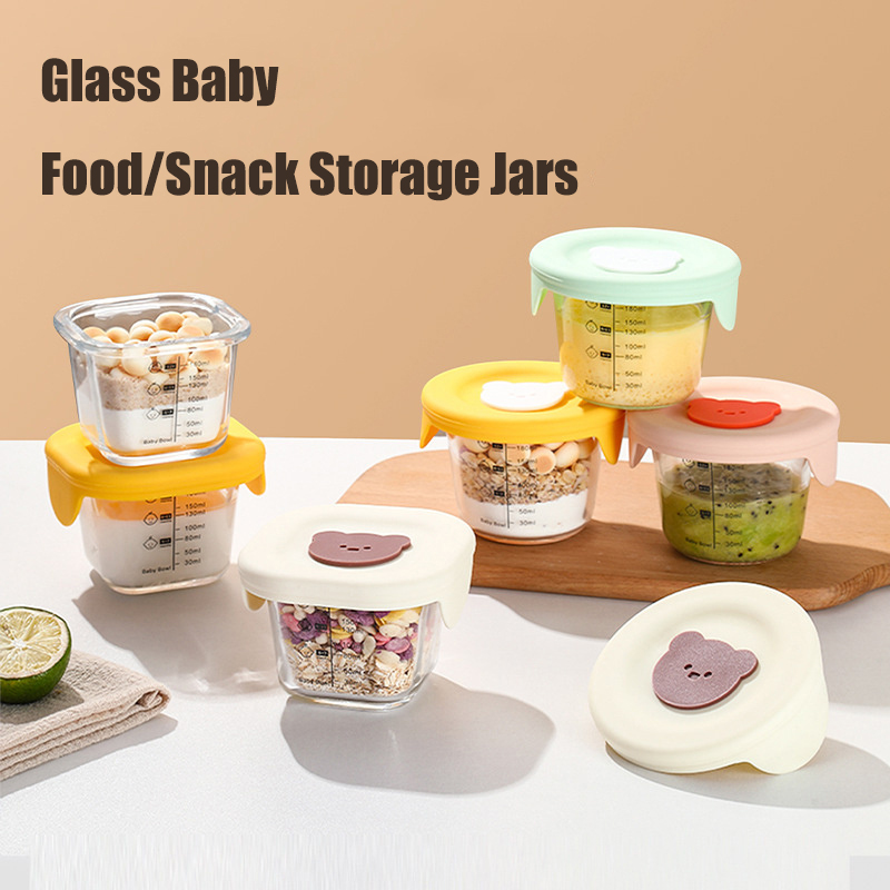Baby Food Glass Jar - 뚜껑이 달린 유리 유아용 식품 보관