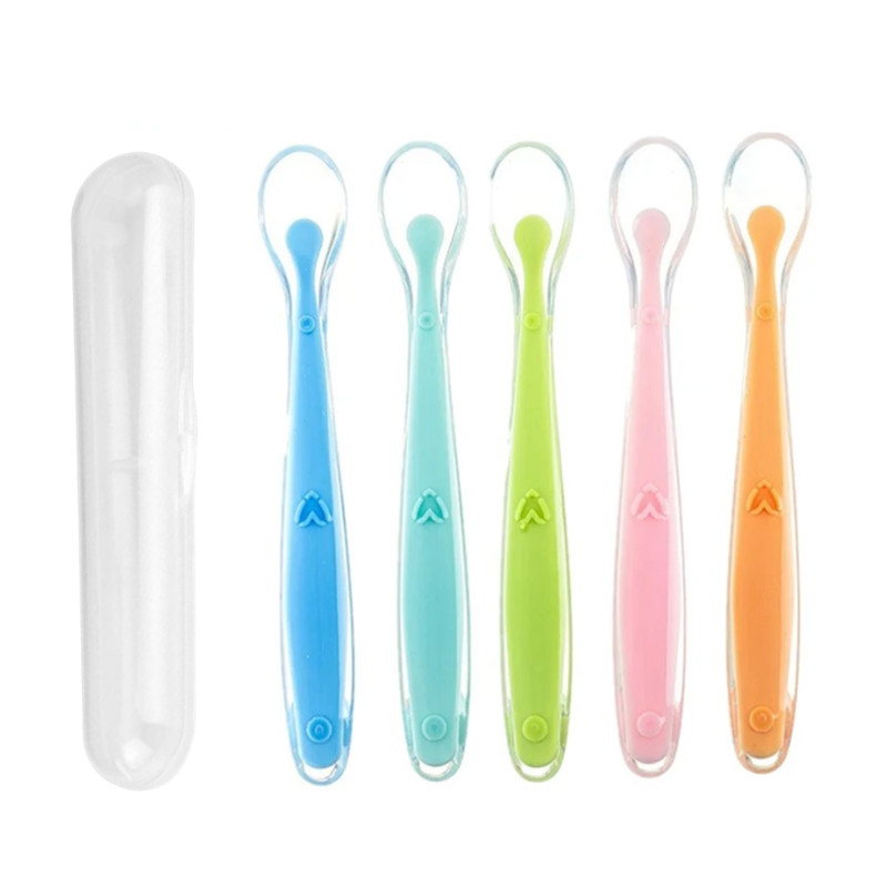 Baby Food Utensils - BPA 무료 아기 실리콘 숟가락 1