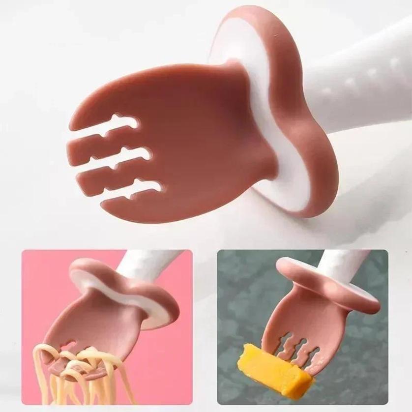 아기 숟가락 포크 실리콘 어린이 식기 세트 먹이 아기  - Baby Food Utensils 리뷰 및 가격