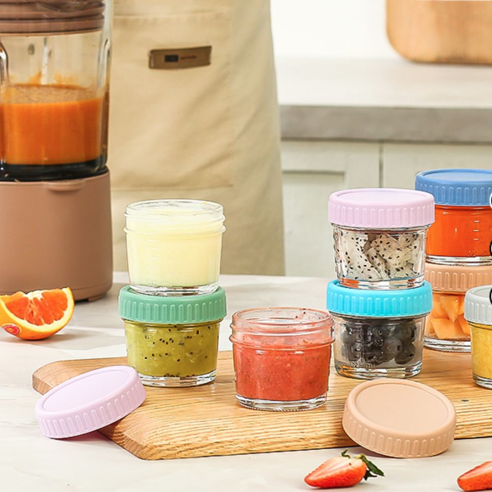 6개입 메이슨 유리병 유아식 병 뚜껑 포함 재사용 가능 - Baby Food Glass Jar 리뷰 및 가격