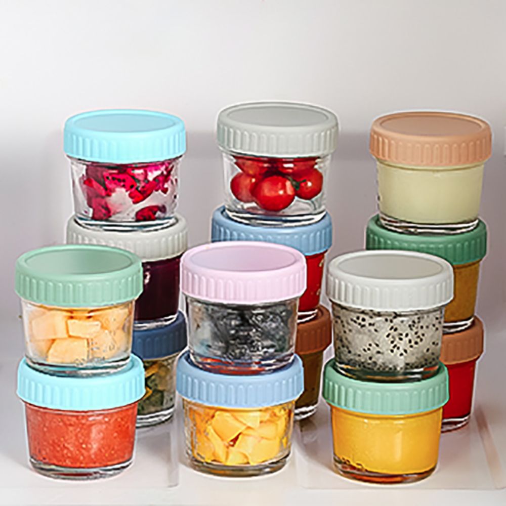 6개들이 유리 이유식 용기, 눈금 표시가 있는 재사용  - Baby Food Glass Jar 리뷰 및 가격