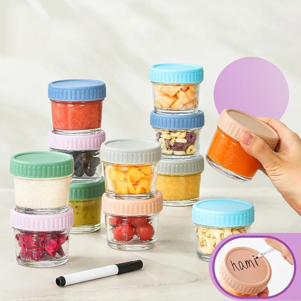 6개입 메이슨 유리병 아기 음식 용기 눈금 표시 재사용 - Baby Food Glass Jar 리뷰 및 가격