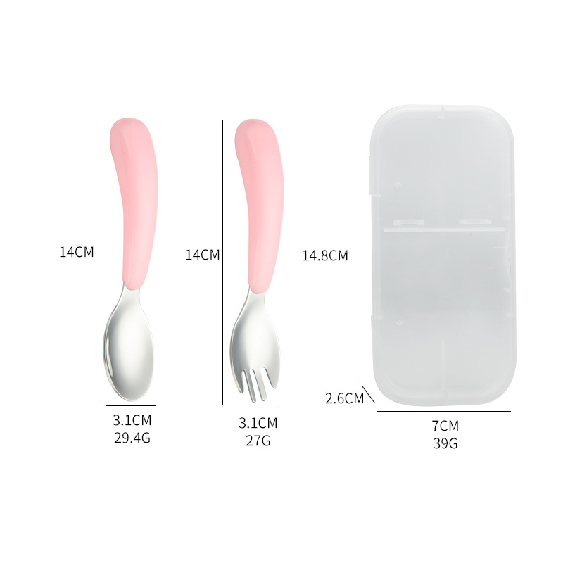 304 스테인레스 스틸 스푼 포크 젓가락, 휴대용 케이 - Baby Food Utensils 리뷰 및 가격