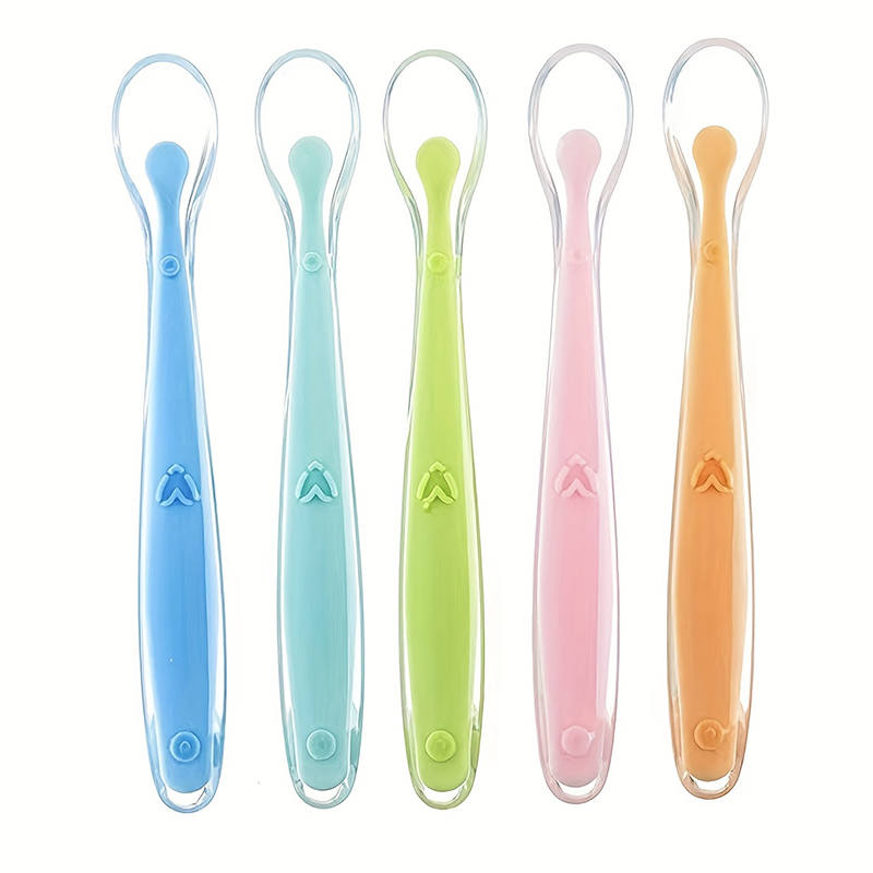1/2pcs 소프트 팁 베이비 실리콘 스푼 안전한 아기 - Baby Food Utensils 리뷰 및 가격
