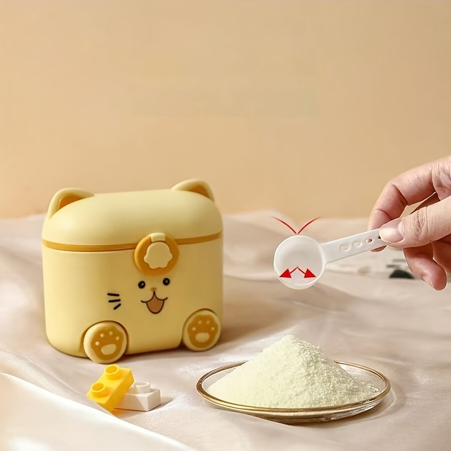 귀여운 고양이 모양 우유 분말 용기(스푼과 잠금장치 포 - Baby Food Glass Jar 리뷰 및 가격