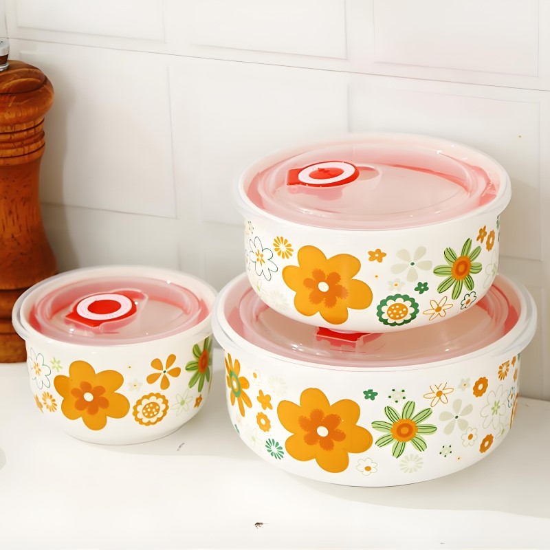 3 피스 세트, 고급 본 차이나 도시락 세트, 일본 스 - Baby Food Container 리뷰 및 가격