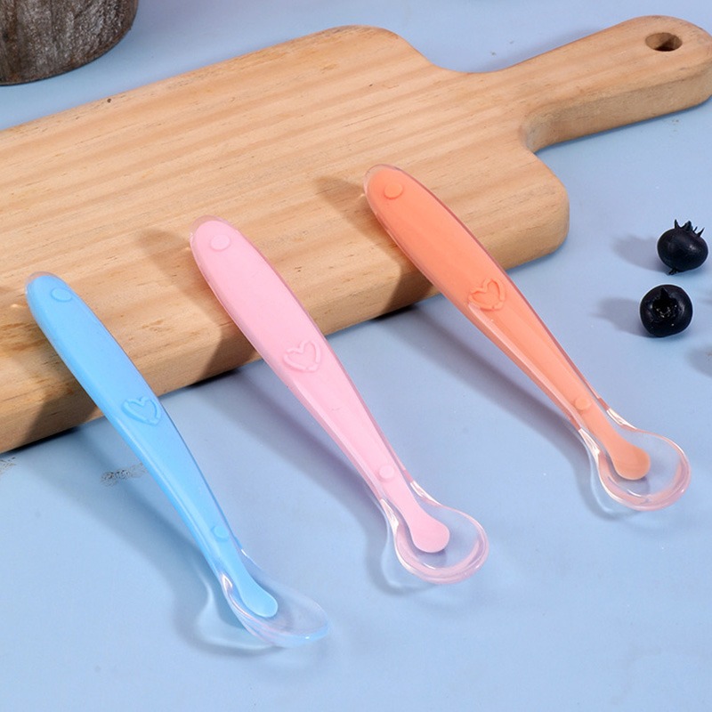 실리콘 스푼 베이비 스타즈 식기 학습용 훈련 스푼 어린 - Baby Food Utensils 리뷰 및 가격