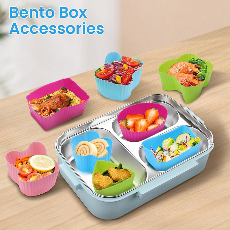 어린이를위한 8PCS 실리콘 도시락 분배기 어린이 학교 - Baby Food Container 리뷰 및 가격