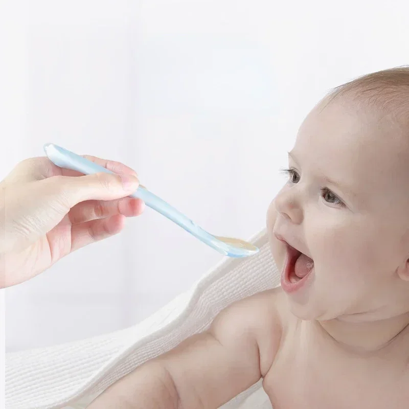 부드러운 실리콘 아기 숟가락 유아 보완 식품 먹이 훈련 - Baby Food Utensils 리뷰 및 가격