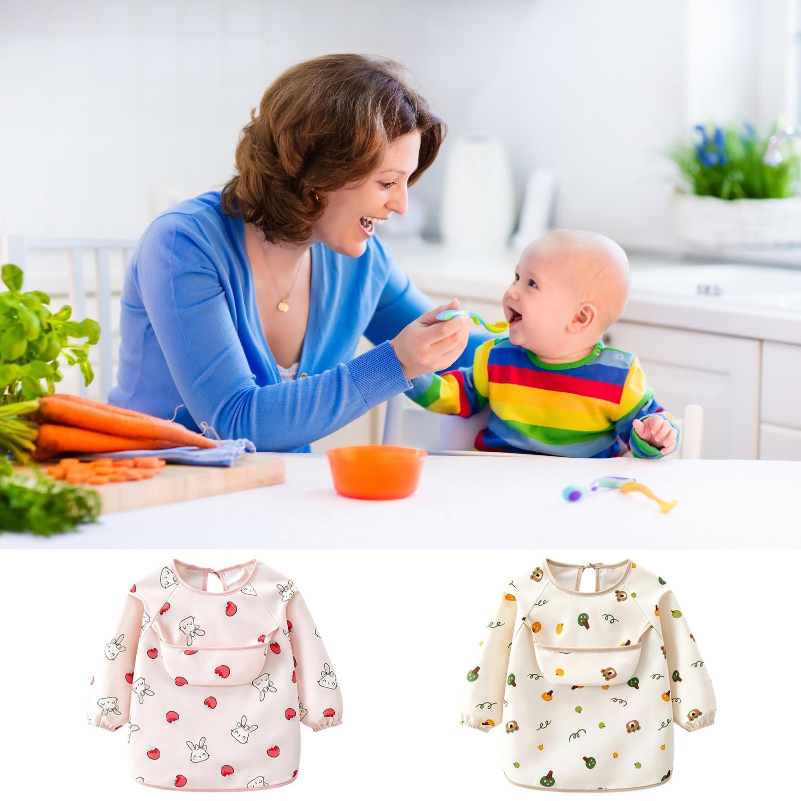 어린이용 스모크 턱받이, 부드럽고 조절 가능한 큰 주머 - Baby Food Restaurant 리뷰 및 가격