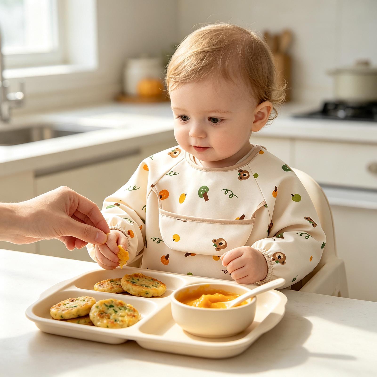 어린이용 스모크 턱받이, 부드럽고 조절 가능한 큰 주머 - Baby Food Restaurant 리뷰 및 가격