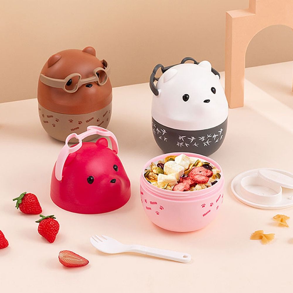 휴대용 안경 곰 보온 도시락 상자, 어린이 1/2/3  - Baby Food Container 리뷰 및 가격