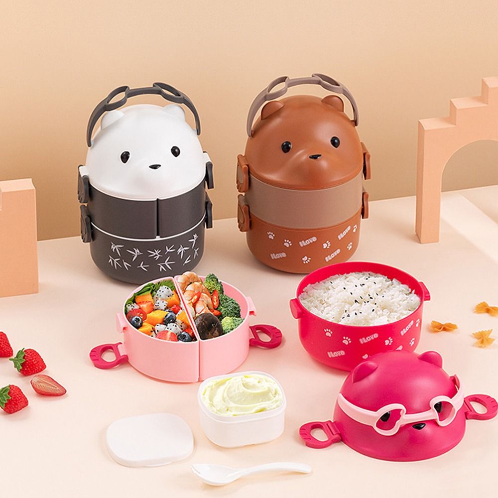 휴대용 안경 곰 보온 도시락 상자, 어린이 1/2/3  - Baby Food Container 리뷰 및 가격