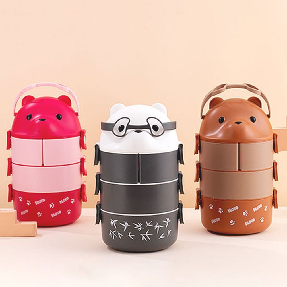 휴대용 안경 곰 보온 도시락 상자, 어린이 1/2/3  - Baby Food Container 리뷰 및 가격